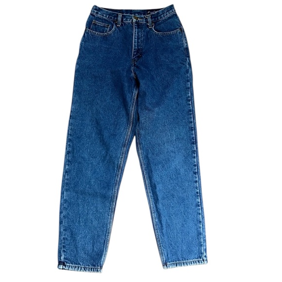 Eddie Bauer Plaid Flannel Lined Jeans Size 8 Y2K Vintage Fall Warm Cozy Denim - Picture 1 of 12